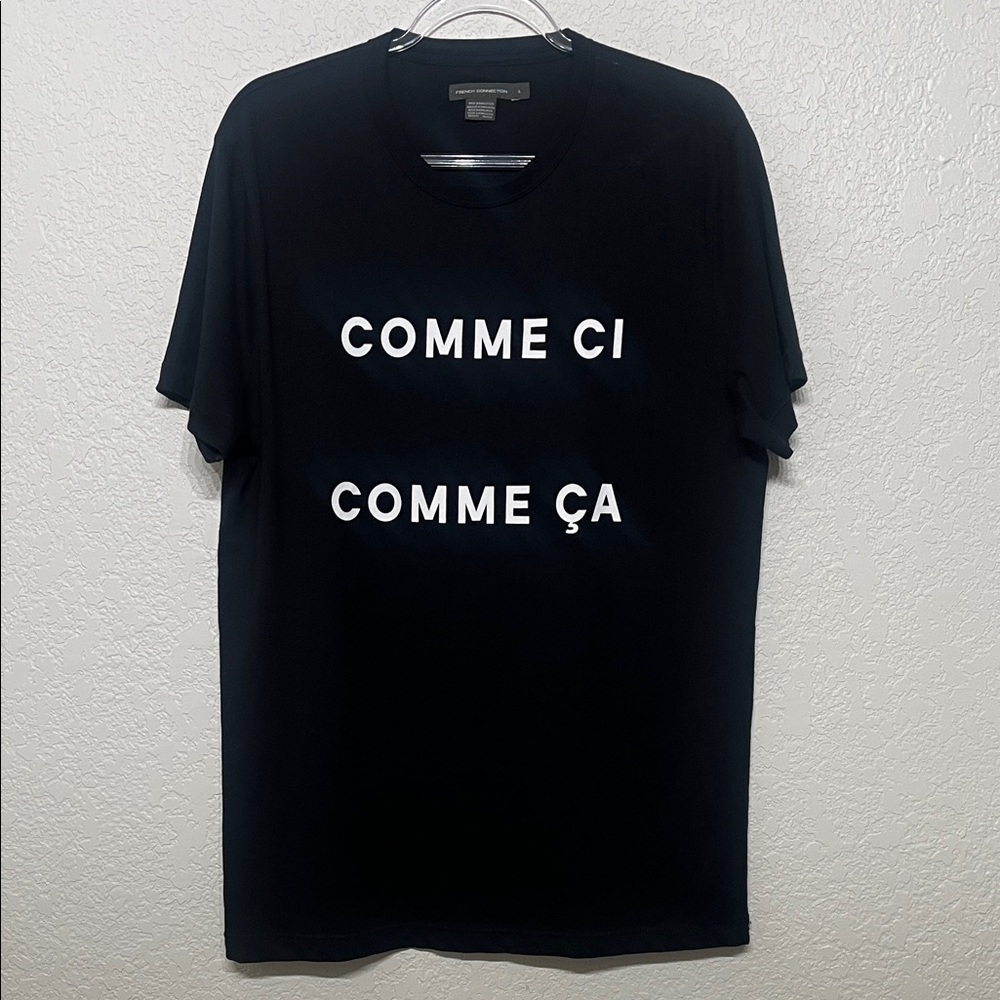 French Connection Men’s Large Black Graphic Tee